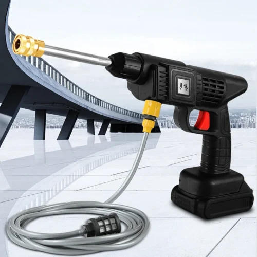 رشاش ماء محمول للحديقة وغسيل السيارات بثلاث بطاريات قابلة للشحن