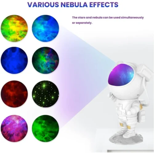 رائد الفضاء مصباح النجوم بأضواء فلكية للنجوم و الكواكب متعدد الأشكال والاضاءات