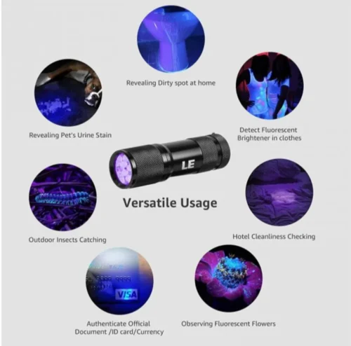 2 مصابيح ضوء فوق بنفسجي للكشف عن العقارب